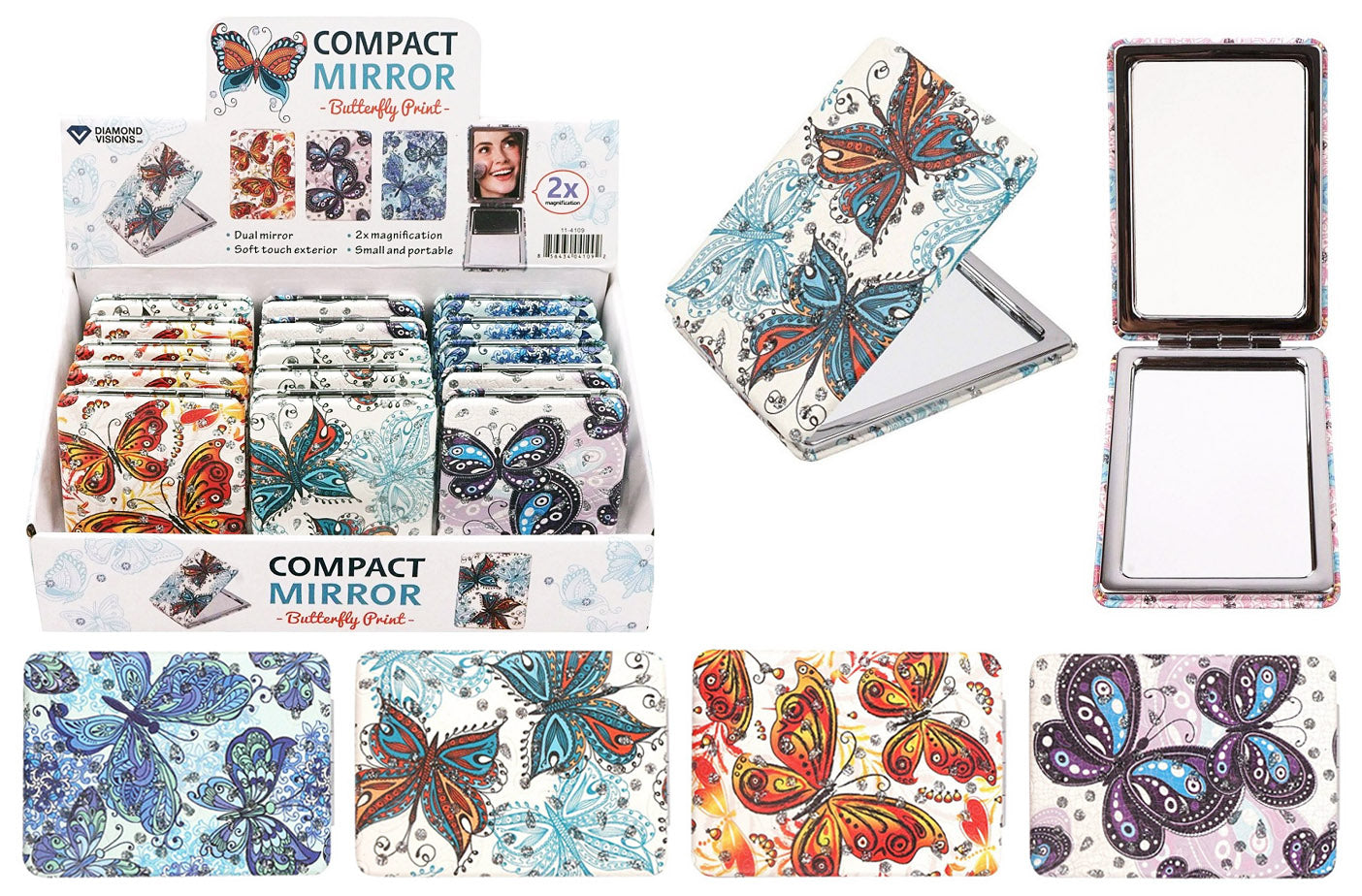 BUTTERFLY COMPACT MIRROR