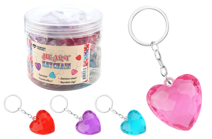 CRYSTAL HEART KEYCHAIN