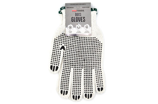 CANVAS GLOVES W/RUBBER DOTS