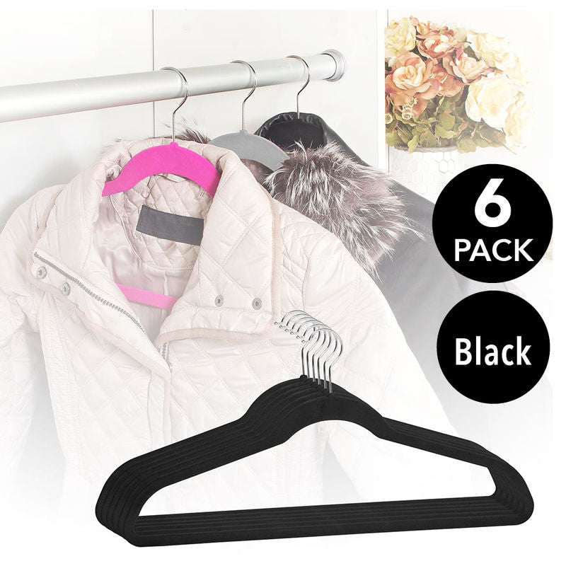 6PK EXTRA WIDE 21 VELVET COAT HANGER