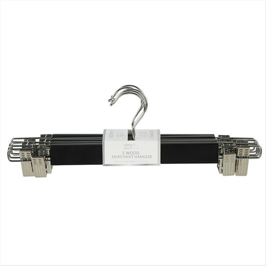 5PK WOOD SKIRT/PANT HANGER