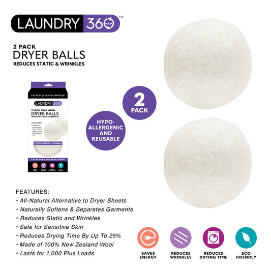 WOOL DRYER BALL-2PK