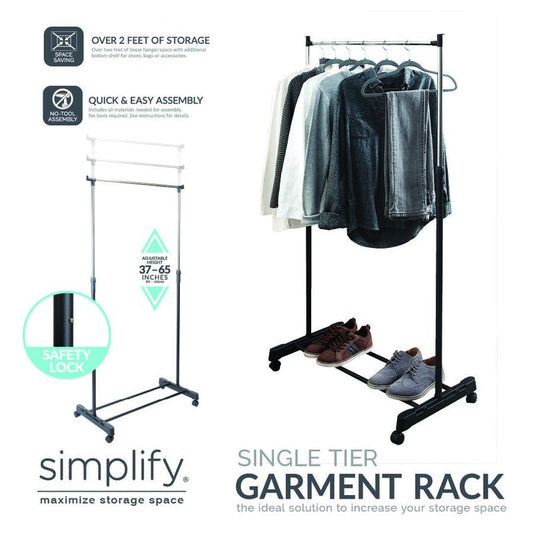 SINGLE TIER GARMENT RACK