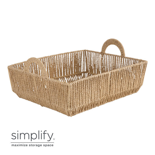 VERTICAL WEAVE BASKET 15X13X5