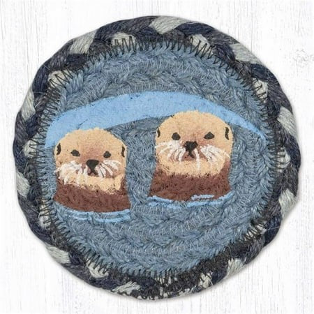 JUTE COASTER SEA OTTER