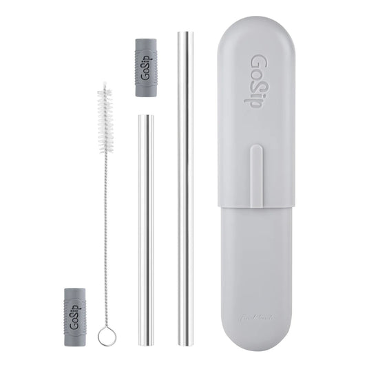 GO SIP S/S REUSEABLE STRAW W/CASE