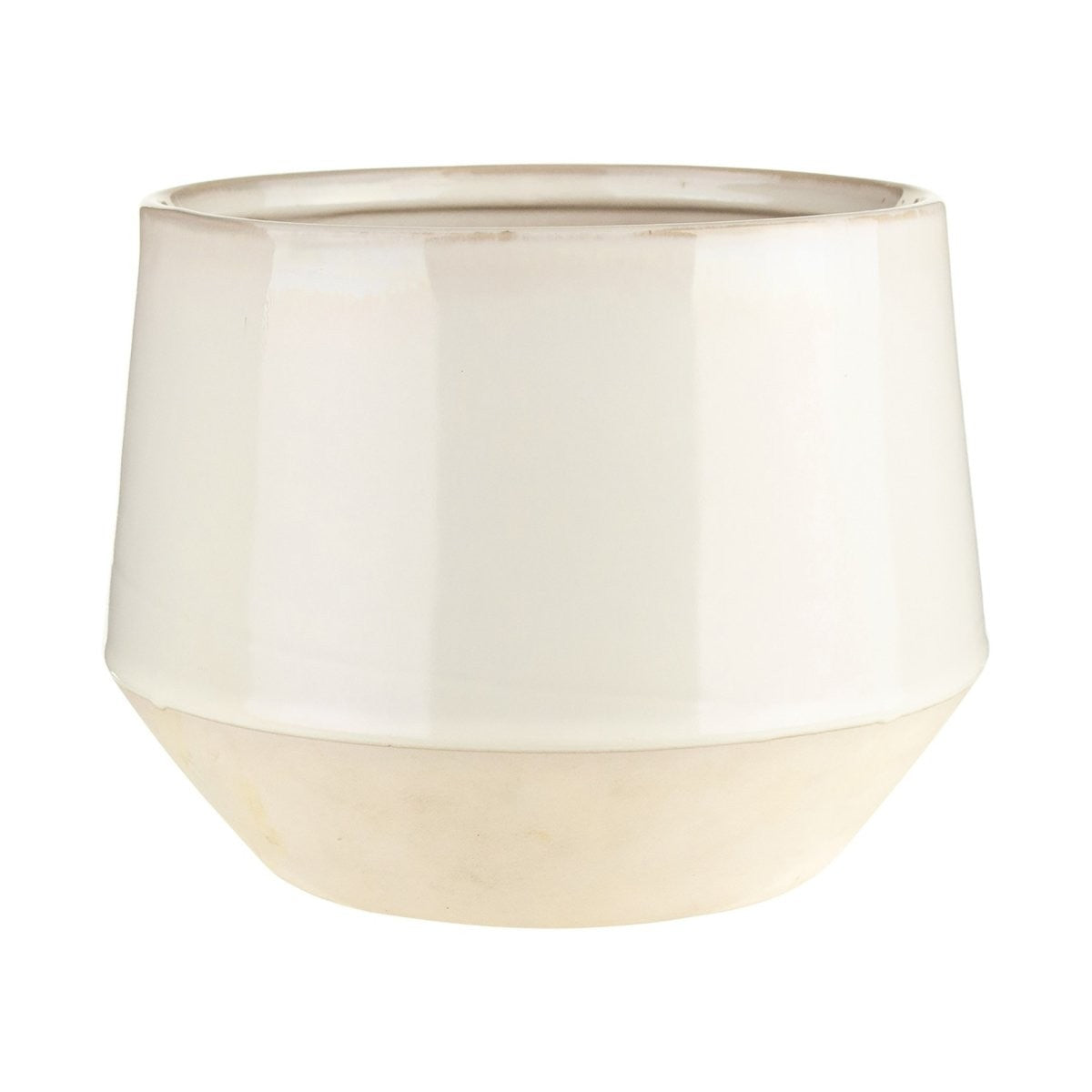 FARMHOUSE TAPERED CROCK 5.5" WHITE