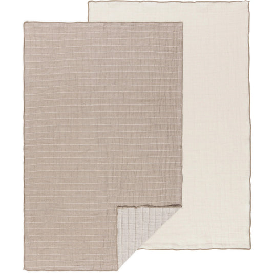 GAUZE DISH TOWEL DOVE GREY SET/2
