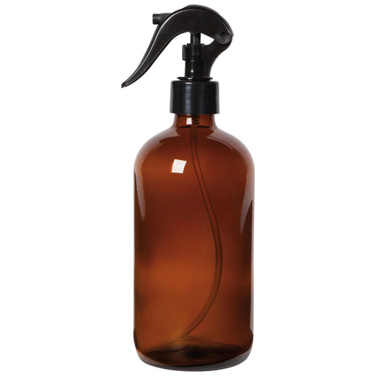 GLASS SPRAY BOTTLE AMBER