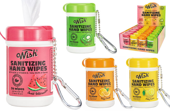 SANITIZING HAND WIPES KEY CHAIN