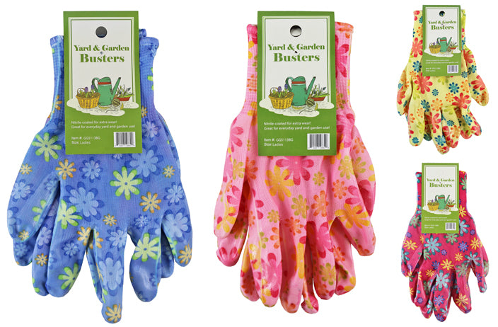 GARDENING GLOVES FLORAL PRINT