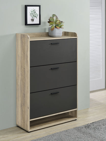 DENIA 3 TIER SHOE CABINET GREY
