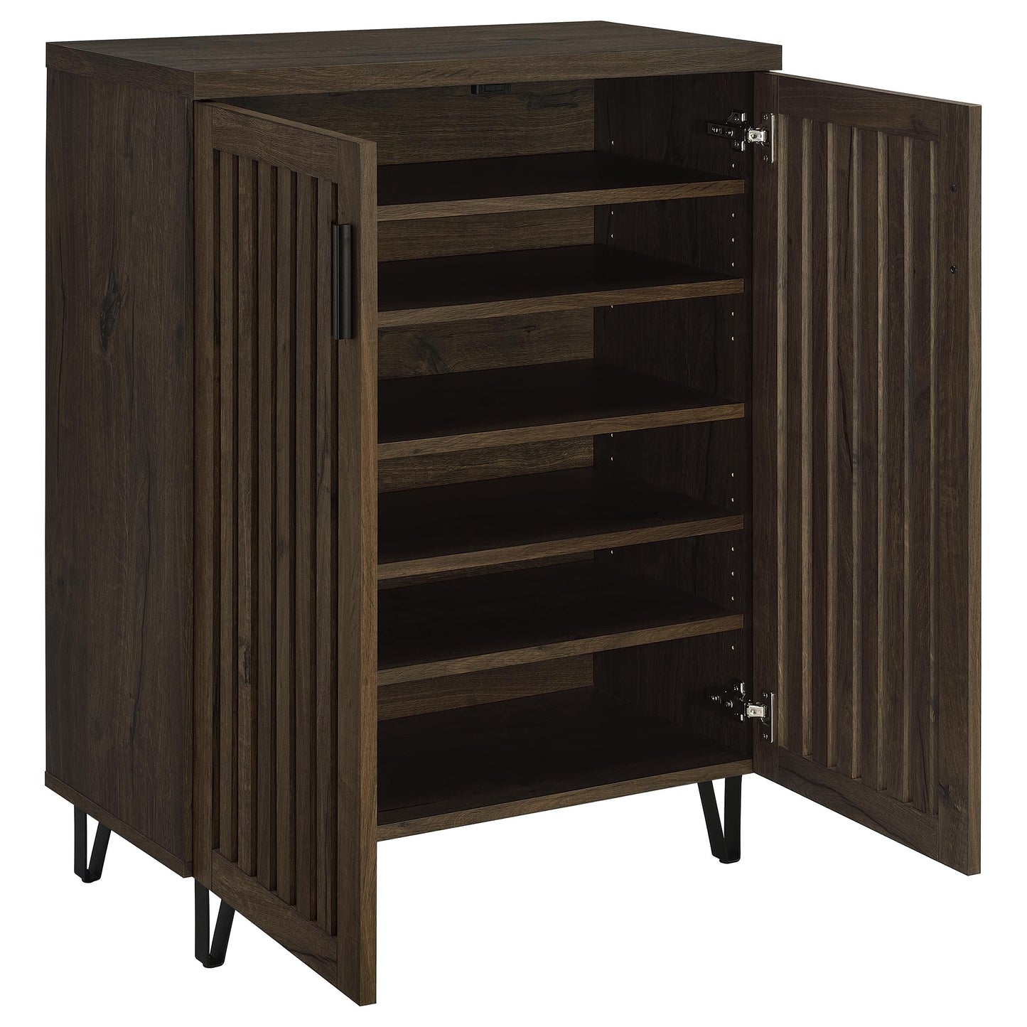 BRIXTON 2 DOOR SHOE CABINET SMOKED OAK