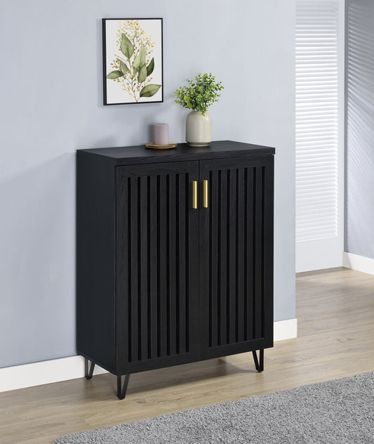 BRIXTON 2 DOOR SHOE CABINET BLACK