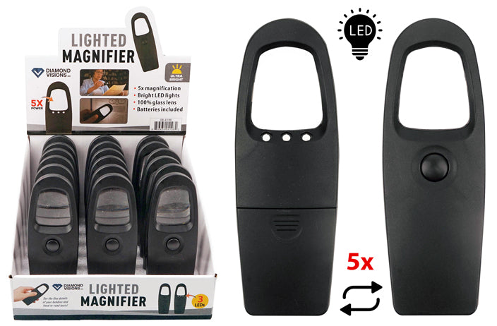 COMPACT LED MAGNIFYING GLASS 5X