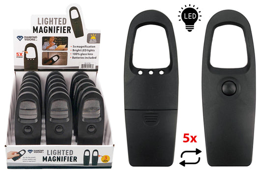 COMPACT LED MAGNIFYING GLASS 5X