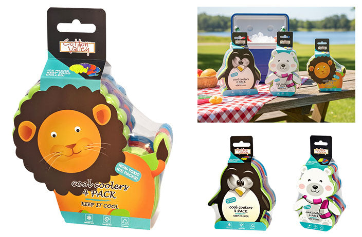 REUSABLE ANIMAL ICE PACK 4PK