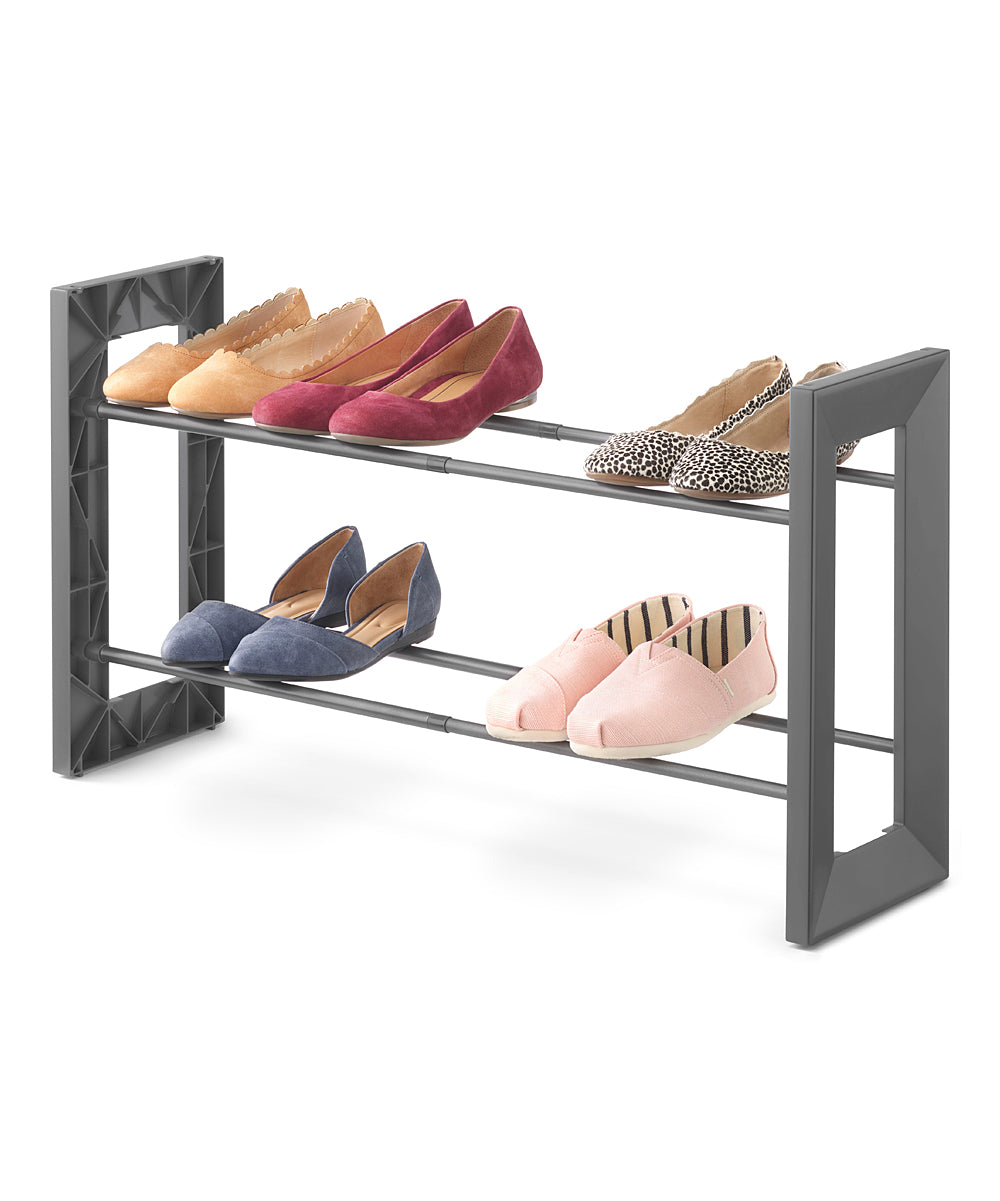 SHOE RACK 2-TIER GUNMETAL