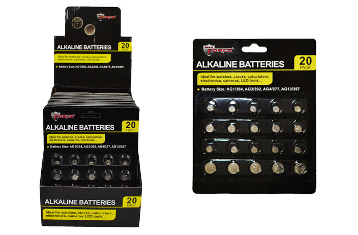 CELL BUTTON BATTERIES 20PK ASSTD