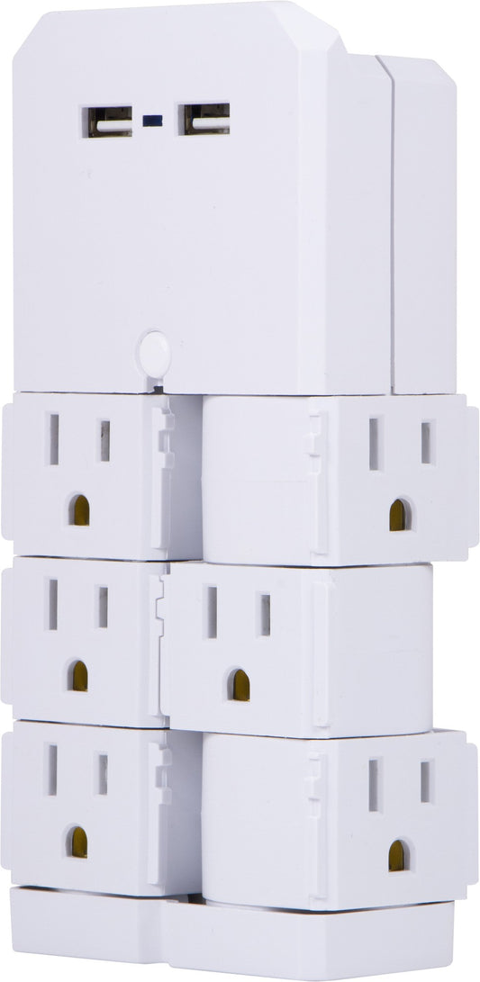 GE OUTLET ROTATING CAP 2 USB PORTS