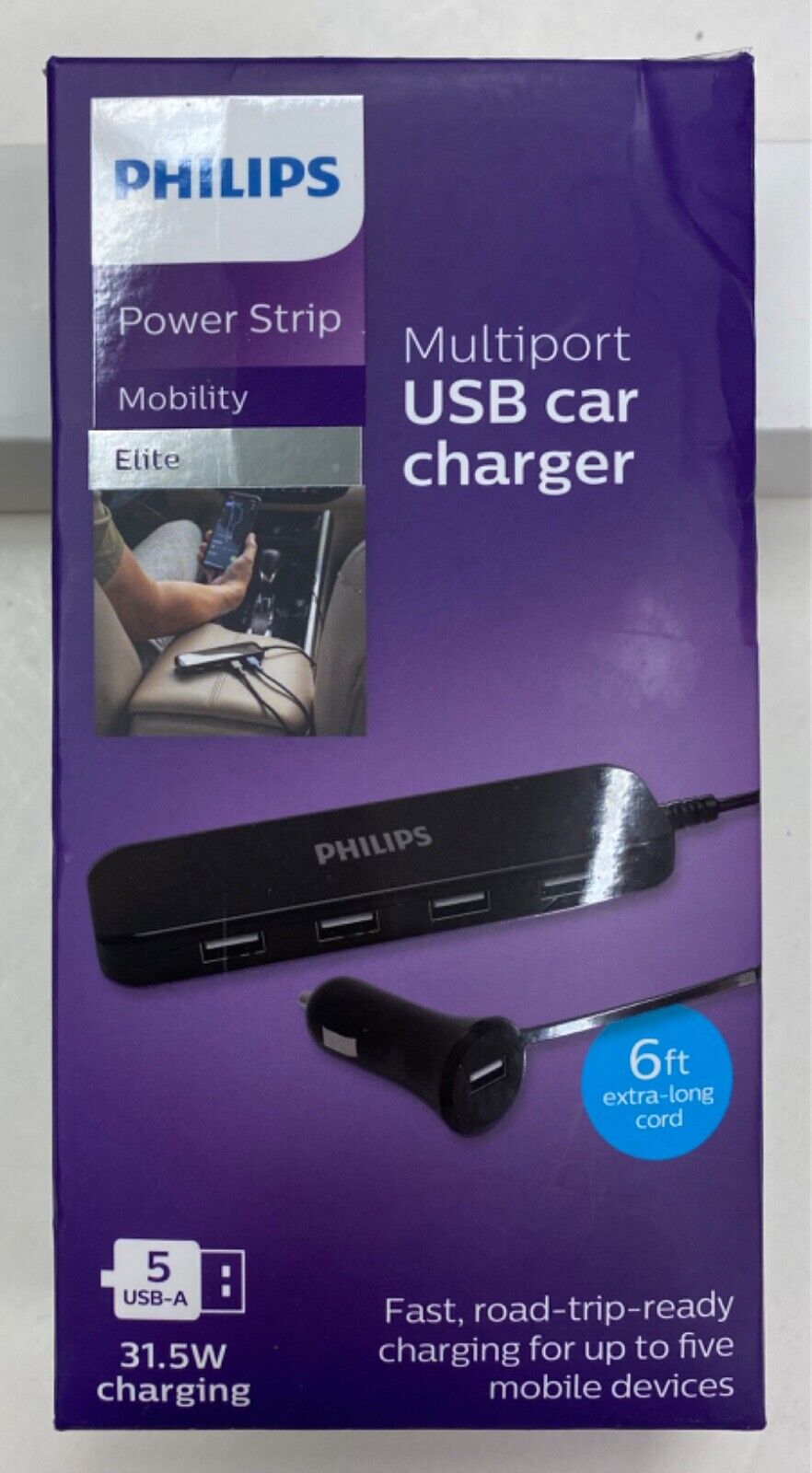 PHILIPS DC USB EXT BAR 5-PORT 6'