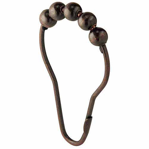SHOWER CURTAIN RINGS 12PK BRONZE