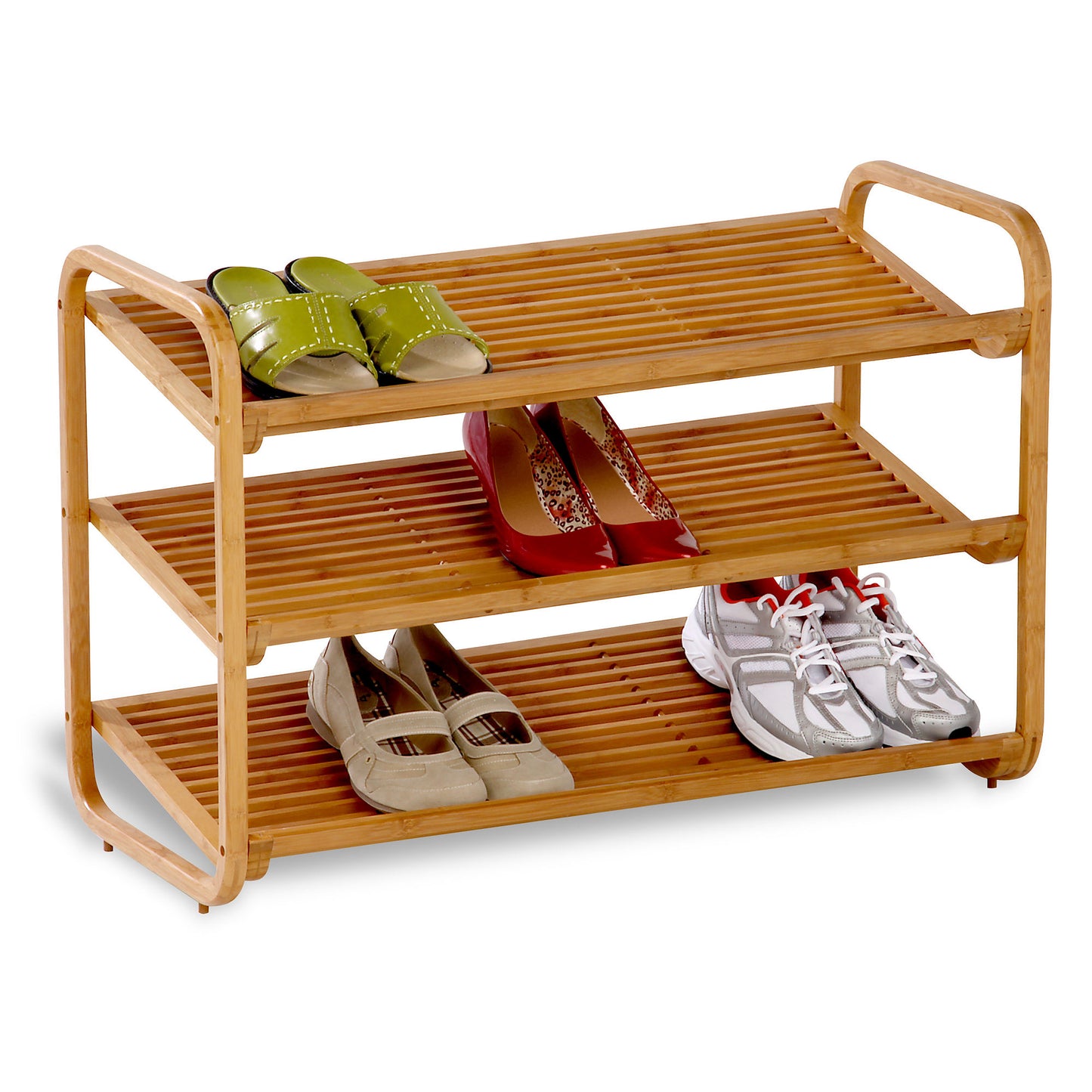 3 TIER BAMBOO SHOE SHELF