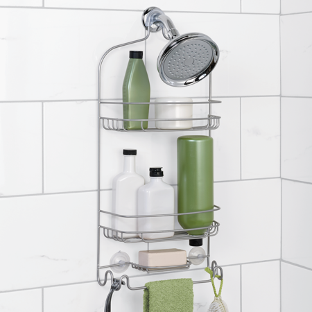 ZENNA NICKEL SHOWER CADDY 24"