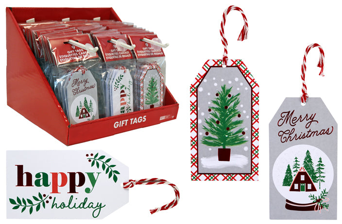 CHRISTMAS GIFT TAGS 9CT