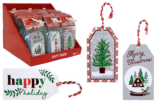 CHRISTMAS GIFT TAGS 9CT