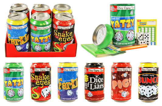 TIN CAN DICA GAME ASSTD