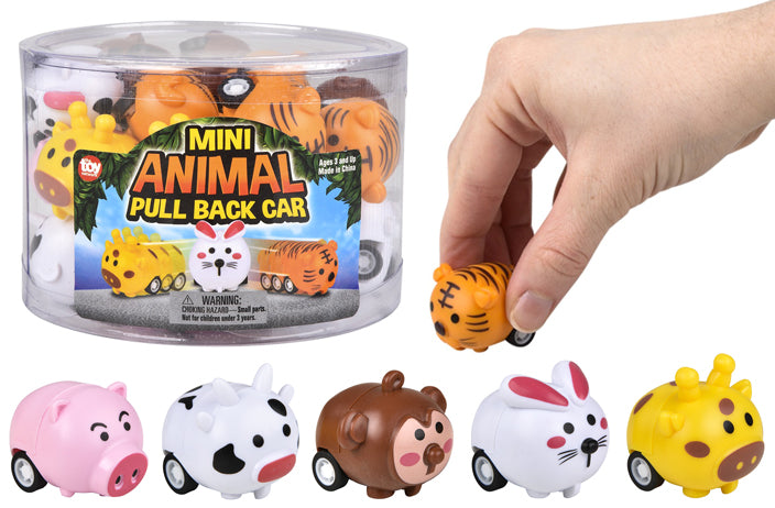 MINI PULL-BACK ANIMAL CAR