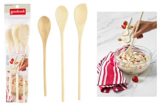 GOOD COOK WOODENSPOONS 3PC