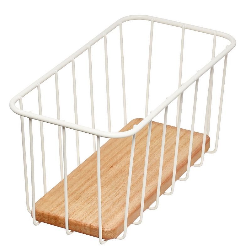 PANTRY BASKET WOOD/METAL