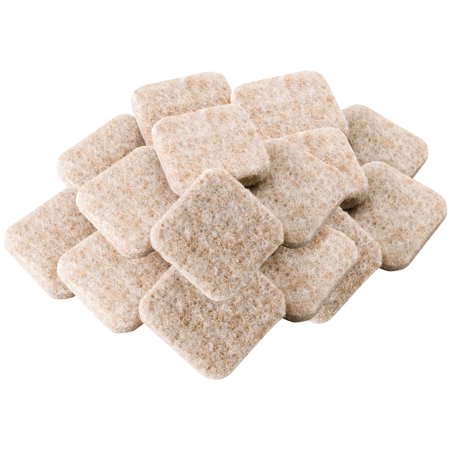 FELT PADS 1" SQ ADH OAT 16PK