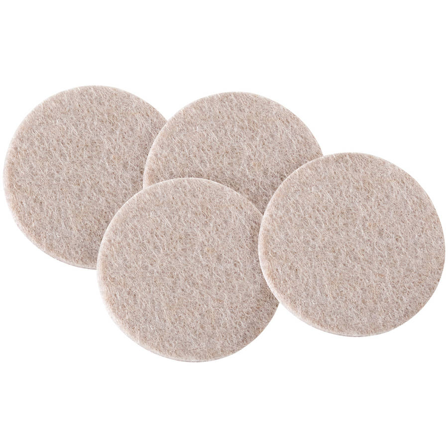 FELT PADS 3" RND ADH OAT 4PK