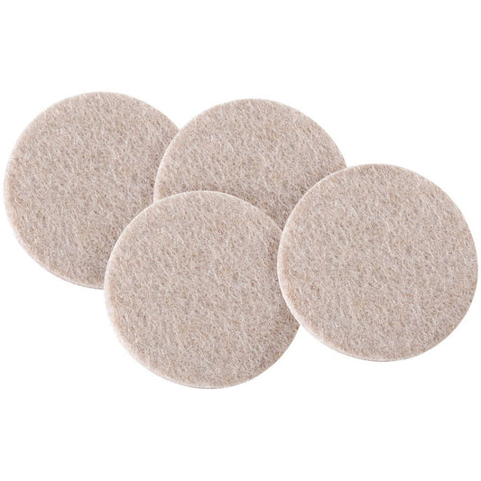 FELT PADS 3" RND ADH OAT 4PK