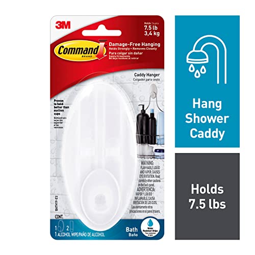 COMMAND WHITE BATH CADDY HANGER 1/PK