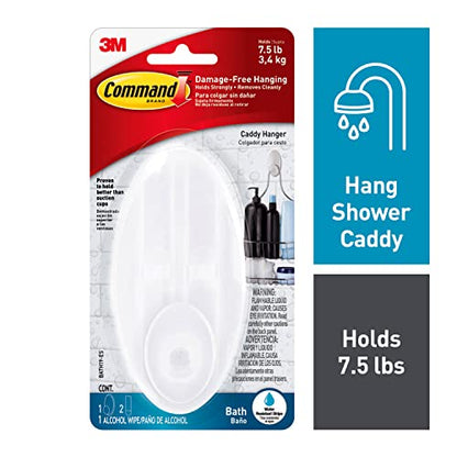 COMMAND WHITE BATH CADDY HANGER 1/PK