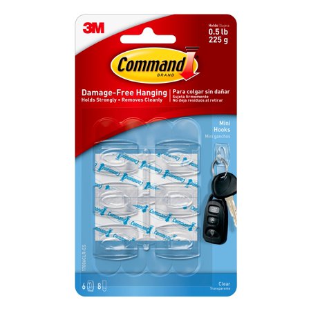 COMMAND MINI HOOKS .5# 6HKS