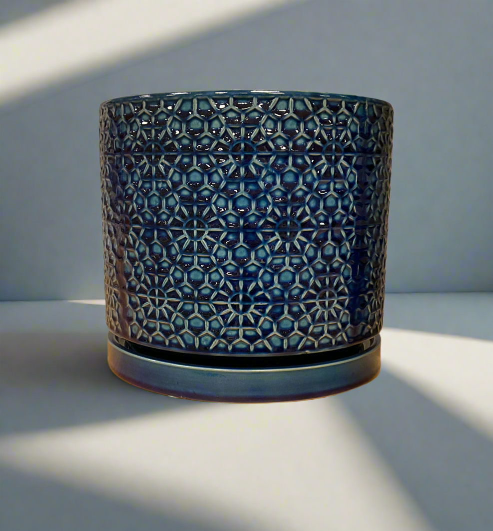AMELIA PLANTER 10" BLUE