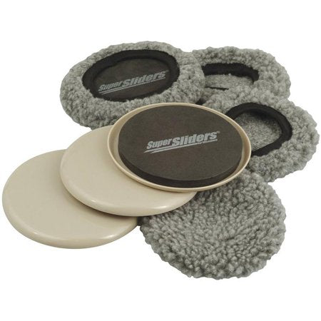 SUPER SLIDERS 5" W/PADS 4PK