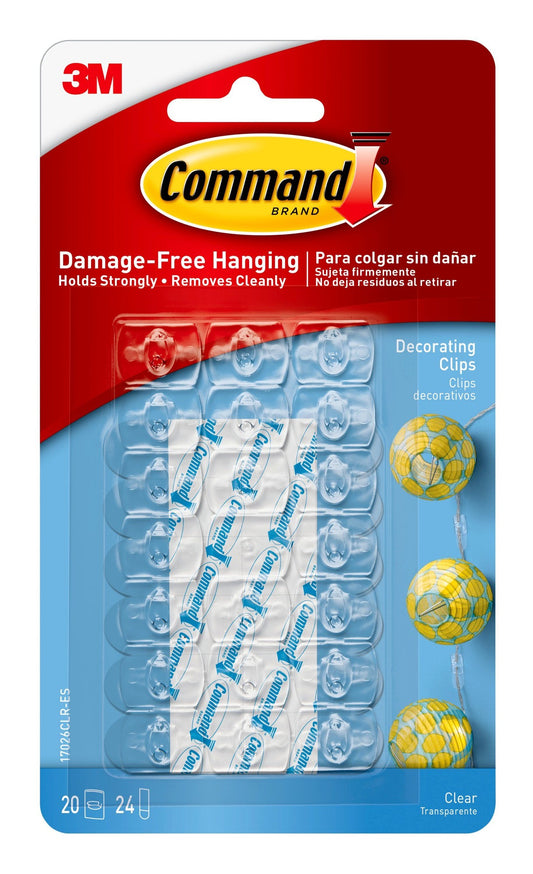 COMMAND DECORATING CLIPS 20CT