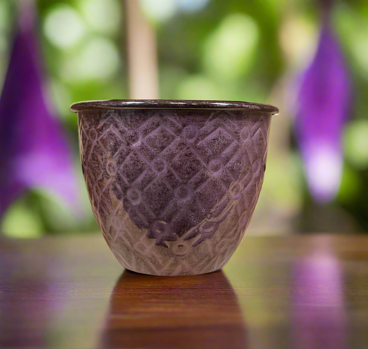 IRONSTONE DIAMOND PLANTER 5" PLUM