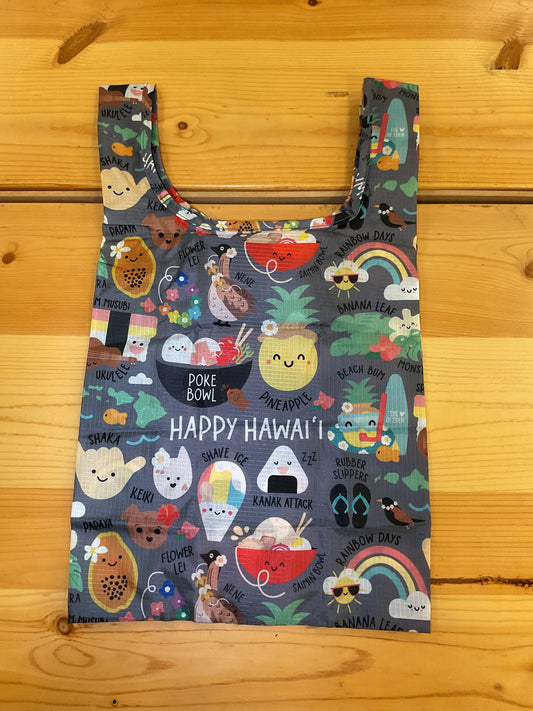 EDEN SMALL TOTE HAPPY HAWAII GREY