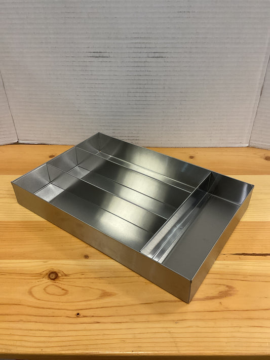 4 COMPARTMENT STAINLESS CUTLERY TRAY
