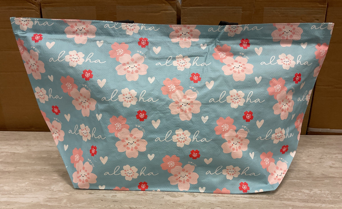 EDEN CRINKLE ZIP BAG ALOHA SAKURA LT BLUE
