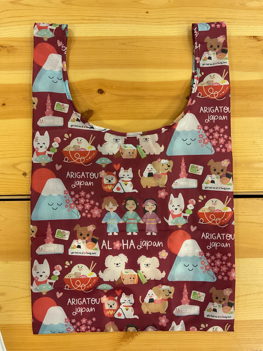 EDEN MED TOTE ALOHA JAPAN MAROON