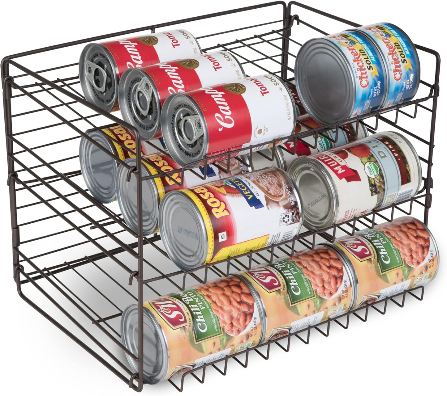 3 TIER CAN RACK BRONZE