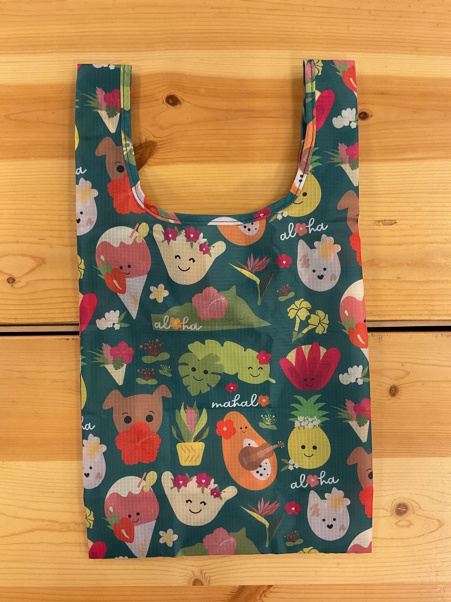 EDEN SMALL TOTE ALOHA BLOOMIES DARK TEAL